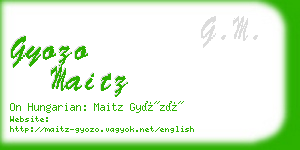 gyozo maitz business card